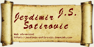 Jezdimir Sotirović vizit kartica